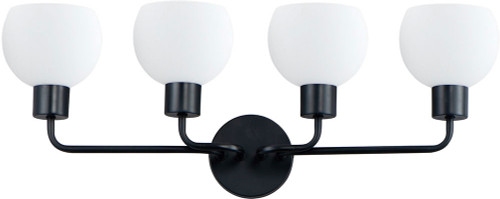 Maxim 11274SWBK Coraline Modern Black 4-Light Bathroom Vanity Light