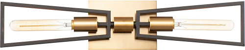 Maxim 11652BKSBR Wings Modern Black and Satin Brass Wall Lighting Fixture