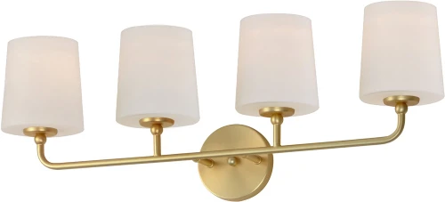 Maxim 12094SWSBR Bristol Satin Brass 4-Light Vanity Lighting