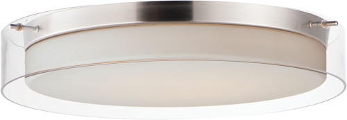 Maxim 12286CLSWSN Duo Modern Satin Nickel LED 20" Flush Ceiling Light Fixture