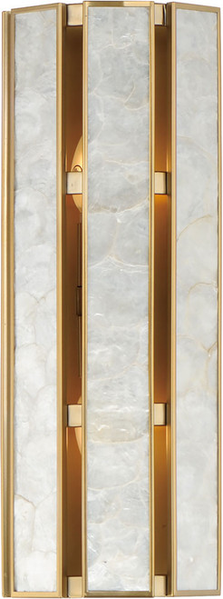 Maxim 12801CZNAB Miramar Contemporary Capiz / Natural Aged Brass Lamp Sconce
