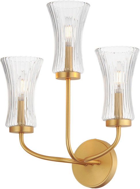 Maxim 16153CRNAB Camelot Modern Natural Aged Brass Wall Lighting