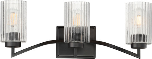 Maxim 21373CRBK Rigata Modern Black 3-Light Bathroom Light