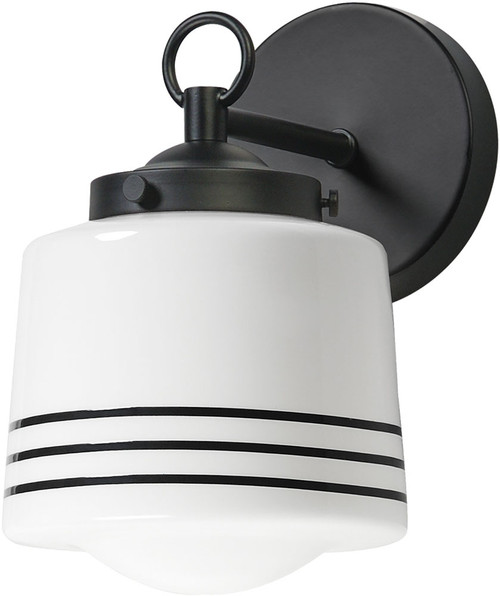 Maxim 21531WTBK Eureka Modern Black Wall Light Fixture