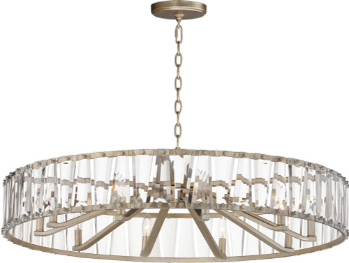 Maxim 21869BCGS Odeon Contemporary Golden Silver 40" Drum Pendant Hanging Light