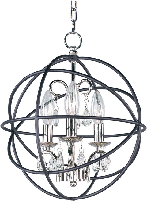 Maxim 25140ARPN Orbit Anthracite and Polished Nickel Pendant Light Fixture