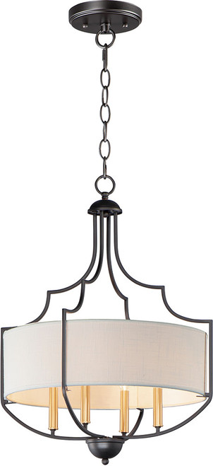 Maxim 25284WLBZAB Savant Modern Bronze / Antique Brass Drum Drop Ceiling Light Fixture