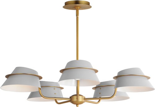 Maxim 25225LFGNAB Lucas Contemporary Natural Aged Brass Chandelier Lamp