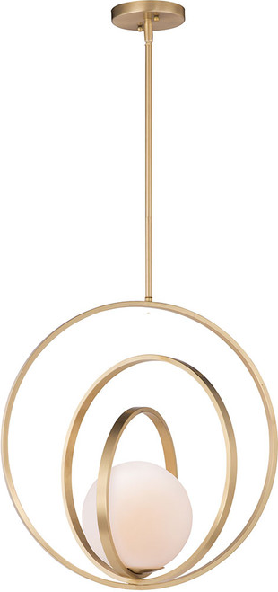 Maxim 26056SWSBR Coronet Modern Satin Brass 20.5" Pendant Light Fixture