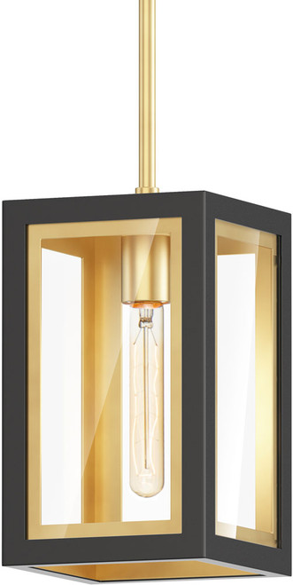Maxim 30051CLBKGLD Neoclass Modern Black / Gold Outdoor Hanging Light Fixture