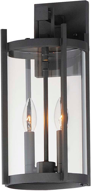 Maxim 30064CLBK Belfry Black 8" Outdoor Lighting Wall Sconce