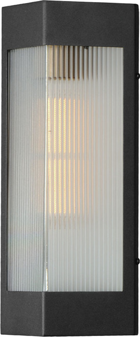 Maxim 30761CRBKAB Triform Modern Black / Antique Brass Outdoor Wall Sconce Lighting