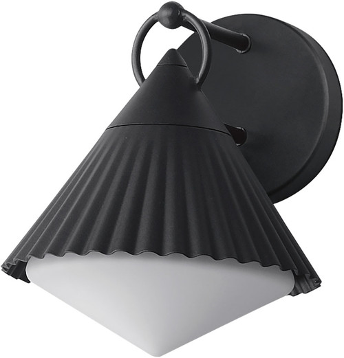 Maxim 35132WTBK Odette Contemporary Black 10" Exterior Light Sconce