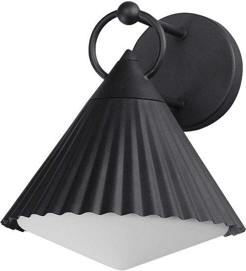Maxim 35134WTBK Odette Contemporary Black 12" Outdoor Wall Light Sconce