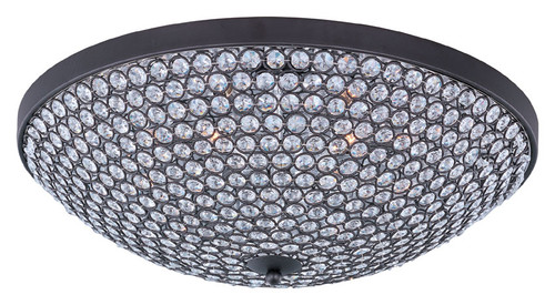Maxim 39872BCBZ Glimmer Medium Bronze 19 Inch Diameter Crystal Flush Mount Lighting