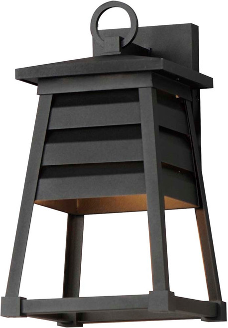 Maxim 40632BK Shutters Contemporary Black 7.5" Outdoor Wall Light Fixture