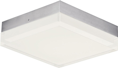 Maxim 57687CLFTSN Illuminaire II Contemporary Satin Nickel LED Outdoor 6.5" Ceiling Light Fixture