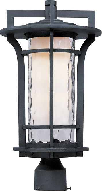 Maxim 65780WGBO Oakville LED E26 Contemporary Black Oxide LED Exterior Post Lighting Fixture