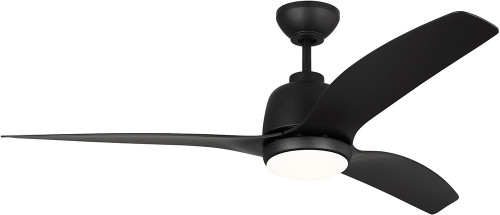 Visual Comfort Fan 3AVLCR54MBKD Avila Coastal Midnight Black LED 52" Home Ceiling Fan