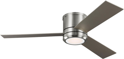 Visual Comfort Fan 3CLMR56BSD-V1 Clarity Modern Brushed Steel LED 56" Home Ceiling Fan