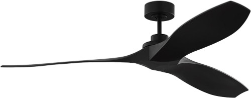 Visual Comfort Fan 3CLNCSM60MBK Collins Coastal Contemporary Midnight Black 60" Home Ceiling Fan