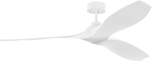 Visual Comfort Fan 3CLNCSM60RZW Collins Coastal Contemporary Matte White 60" Home Ceiling Fan