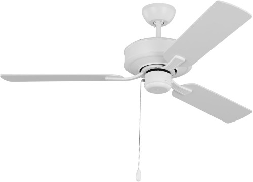 Generation Lighting 3LD48RZW Linden Matte White 48" Home Ceiling Fan