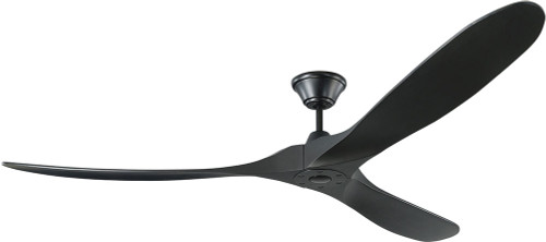 Visual Comfort Fan 3MAVR70BKBK Maverick Max Contemporary Matte Black 70" Ceiling Fan