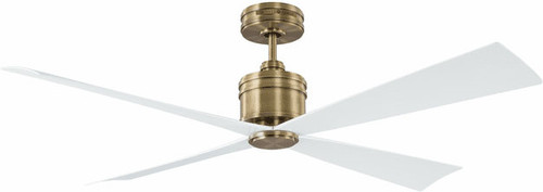 Visual Comfort Fan 4LNCR56HAB Launceton Modern Hand-Rubbed Antique Brass 56" Home Ceiling Fan