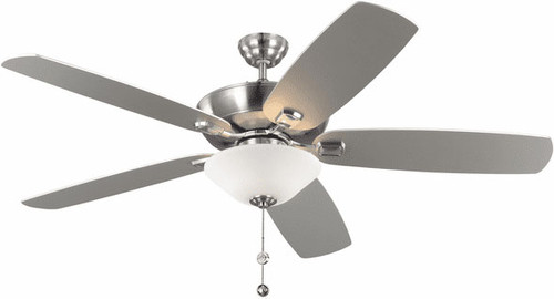 Generation Lighting 5CSM60BSD-V1 Colony Super Max Plus Brushed Steel 60" Ceiling Fan