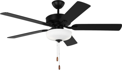 Generation Lighting 5LD52MBKD Linden Midnight Black LED 52" Ceiling Fan