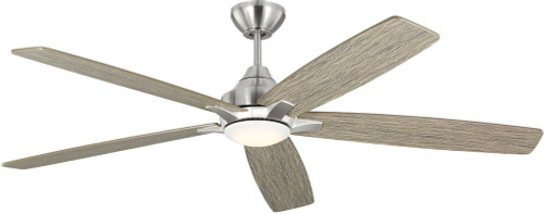 Generation Lighting 5LWDSM60BSLGD Lowden Smart Brushed Steel LED 60" Ceiling Fan