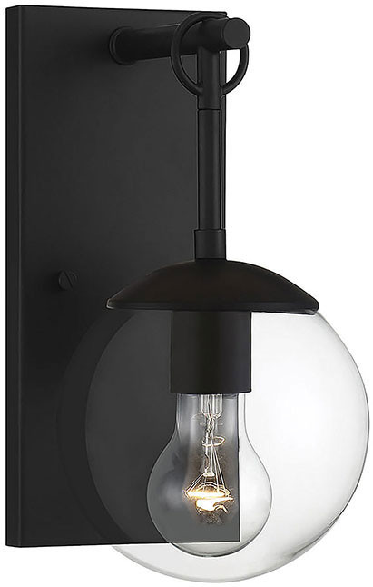 Meridian M50029BK Matte Black Outdoor Wall Light Sconce