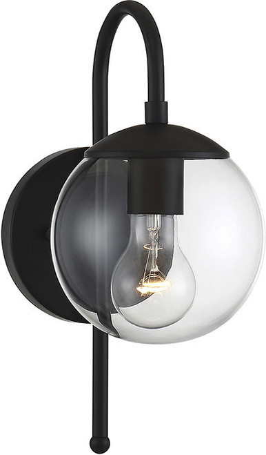 Meridian M50030BK Matte Black Outdoor Wall Light Sconce