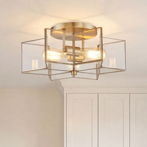 Meridian M60021NB Modern Natural Brass Ceiling Light