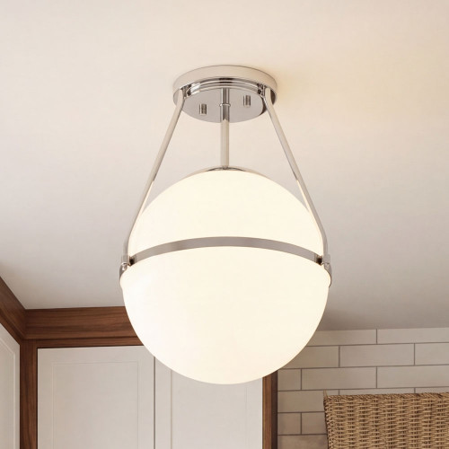 Meridian M60054CH Modern Chrome Overhead Light Fixture