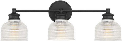 Meridian M80035MBK Matte Black 3-Light Bathroom Sconce
