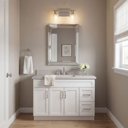 Meridian M80037BN Brushed Nickel 2-Light Bath Wall Sconce