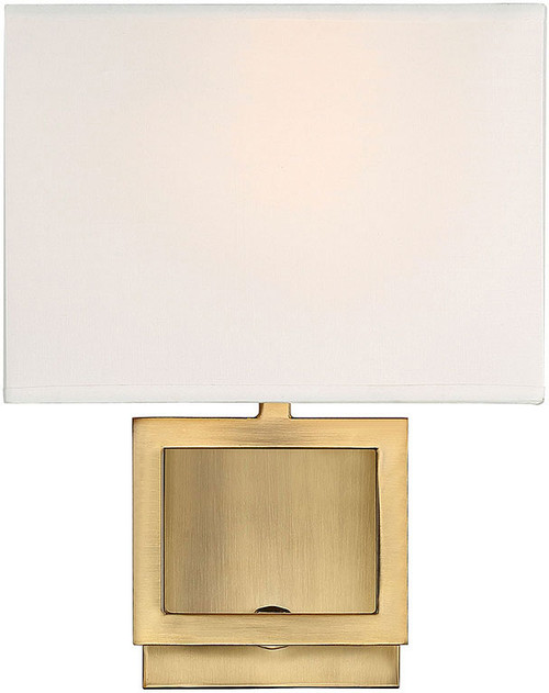 Meridian M90009NB Modern Natural Brass Wall Lamp