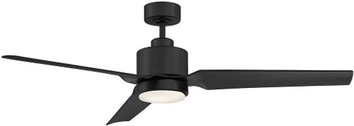 Meridian M2012MBK Modern Matte Black LED 52" Home Ceiling Fan