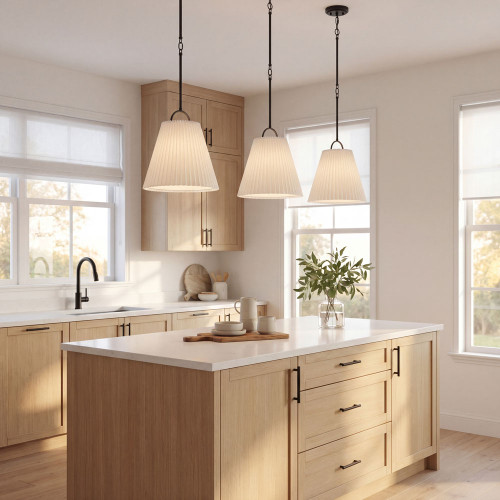 Meridian M7045MBK Modern Matte Black Ceiling Pendant Light