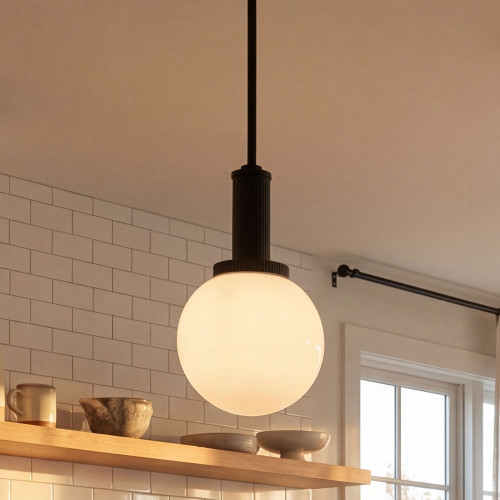 Meridian M7050MBK Contemporary Matte Black Mini Lighting Pendant