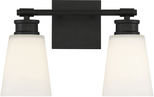 Meridian M80054MBK Matte Black 2-Light Bathroom Sconce