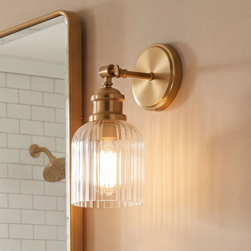 Meridian M90083NB Natural Brass Wall Sconce Lighting