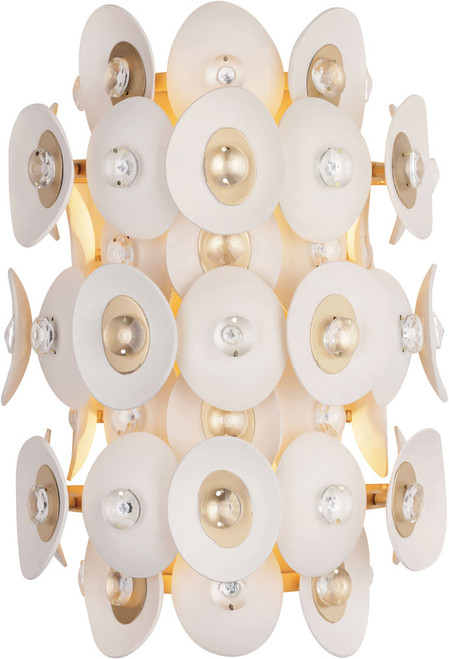 Metropolitan N1862-760 Niu Modern Coconut Shell Gold and White Lamp Sconce