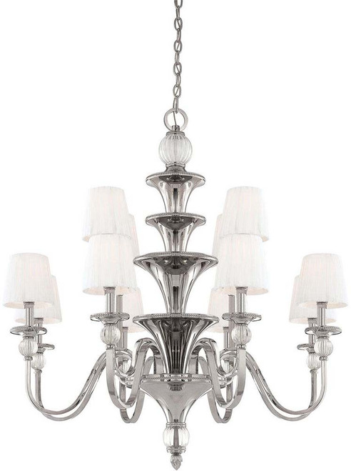 Metropolitan N6611-613 Aise Polished Nickel Ceiling Chandelier