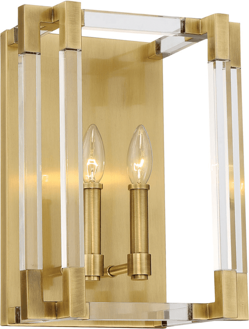 Metropolitan N7352-790 Prima Vista Modern Aged Antique Brass Light Sconce