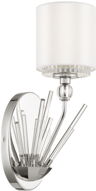 Metropolitan N7381-613 Sutton Modern Polished Nickel Wall Lamp
