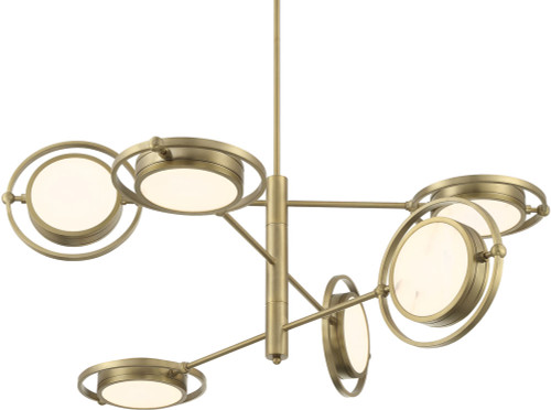 Metropolitan N7676-695-L Spectr Modern Soft Brass LED Chandelier Light