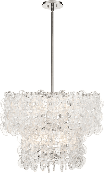 Metropolitan N7738-613 Taffinoe Contemporary Polished Nickel Pendant Light Fixture